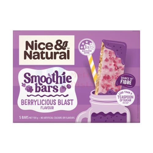 Nice & Natural Smoothie Bars Berrylicious 100g (5 Pack)