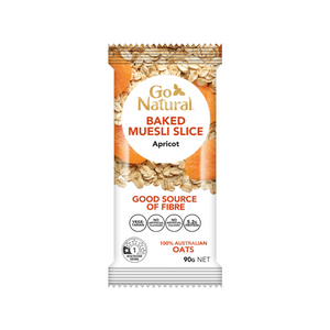 Go Natural Baked Muesli Slice Apricot 90g