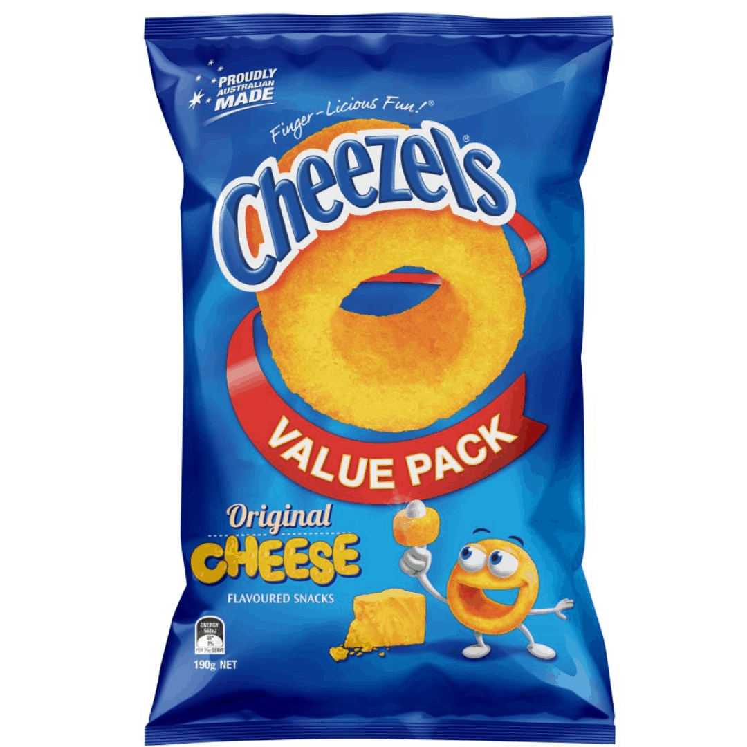 Cheezels Individual Cheezels Cheese 190g MLMEARSZUNVL